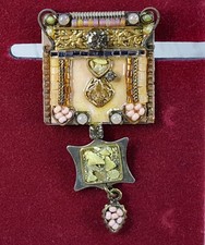 Ayala Bar Brooch Pin w/ Dangle