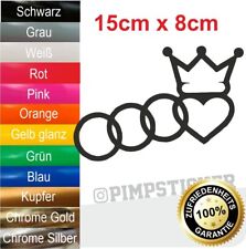 2 Auto Aufkleber Audi Lover