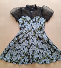 1970er Kleid mit Blumen Muster