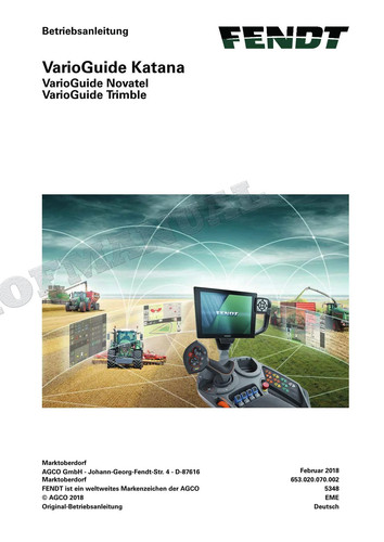 Fendt vario guide katana - vario,