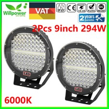 2x 9'' 294W LED Arbeitsscheinwerfer Offroad Scheinwerfer für Jeep SUV Offroad