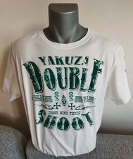 Classic Vintage YAKUZA "Double Shoot" T-Shirt Weiß Gr. XXL(eher XL!) + 1 GRATIS 