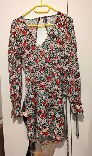 Damen minikleid langarm - h&m,
