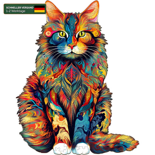 Holzpuzzle maine coon - holzpuzzle, für