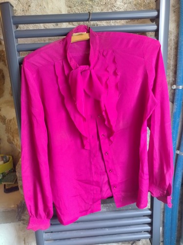 Damen satin bluse vintage - satin,