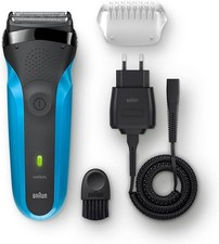 Braun Series 3 310S Rasierer Barttrimmer Wet&Dry schwarz/blau Akku