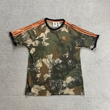 ADIDAS ORIGINALS Herren T Shirt Kurzarm M Sport Camo Jagd Retro Logo 25900 Grün