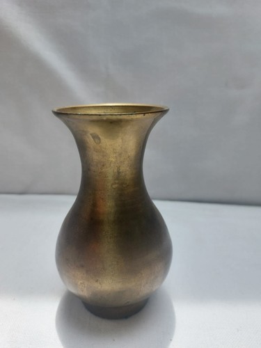 Vintage messingvase bauchig - messingvase,