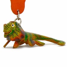 Schlüsselanhänger Leder Echsen Tier Figur - Frauen Kinder Mädchen