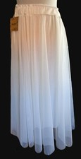 Damen TÜLL Rock weiß/ weiss transparent mit Unterrock be inn große Größe Mischge