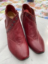 Think Stiefelette Aida in Rot Leder Gr. 41 Neu ohne Karton