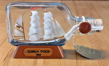 Buddelschiff Gorch Fock 1958 Flaschenschiff Capt W. Cork Bottle Ship LC Siegel