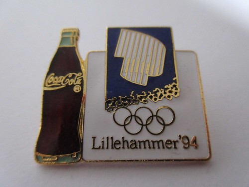 Lillehammer 1994 coca cola pin - coca-cola,