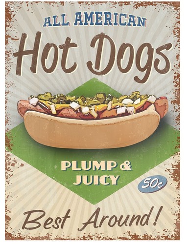 Vintage style american - american, hot