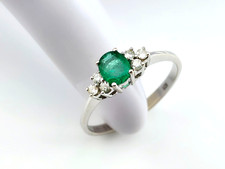 Smaragd Brillantring  Ring Weißgold 585