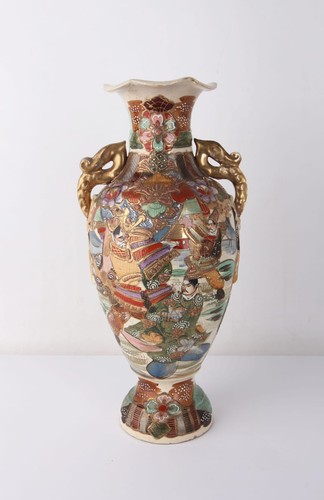 Große alte satsuma vase - alte, satsuma-vase