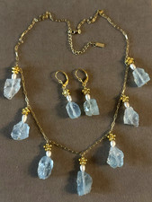 Set Kette Ohrringe Aquamarin