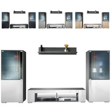 Wohnwand Lowboard Vitrine