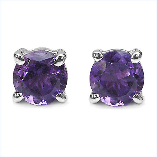 Amethyst edelstein ohrstecker - amethyst,