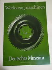 Plakat Werkzeugmaschinen Deutsches Museum München 1991 A1 Top! 