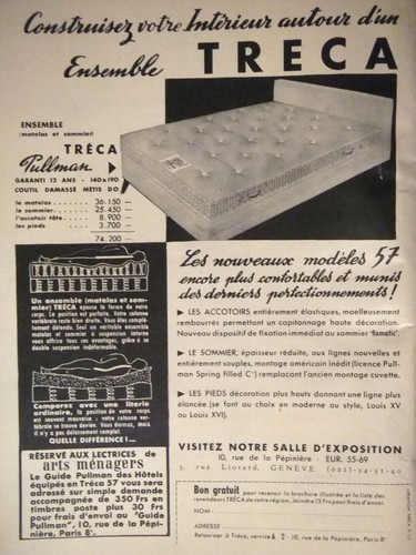 Werbung 1957 tréca set - trÉca,