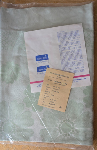 Ddr damasttischdecke mintgrün - ddr,