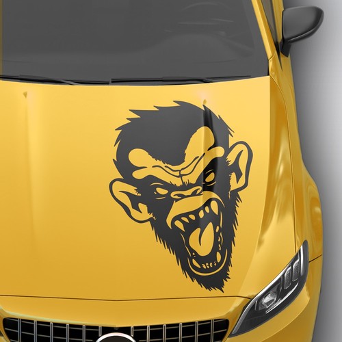 Aufkleber affe mad monkey - mad,