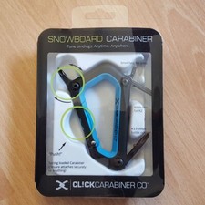 CLICK Snowboard Karabiner Mini-Tool (schwarz & blau Design) - Brandneu!