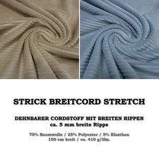 Stoff Strick Cord Breitcord