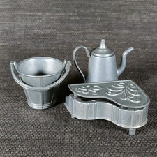 3 x kleine Vintage Zinn Miniaturen aus England, Sammler, Miniatur, gebraucht