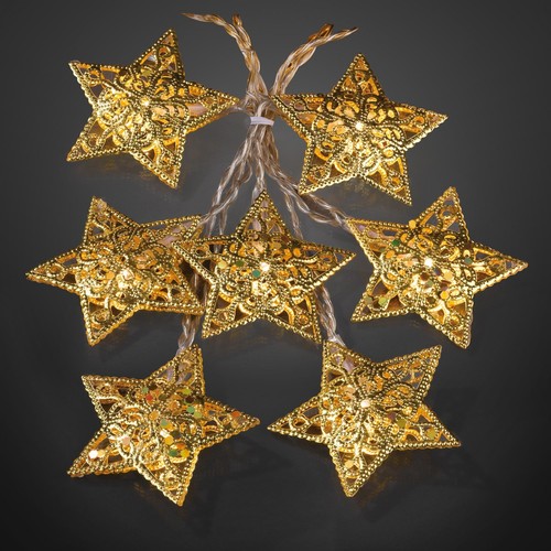 Lichterkette led sterne gold - lichterkette,