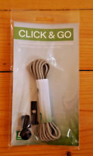 Click & Go - Schnürsenkel + Schnürsenkelstopper mit Klickverschluss Grau