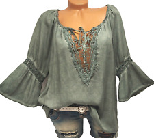 Tunika Bluse Häkelspitze