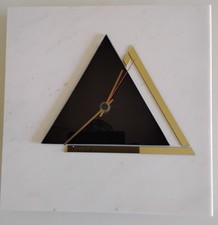 Vintage Kinzle Design Wanduhr Uhr Pop Art 60er 70er Marmorplatte, Schwer 