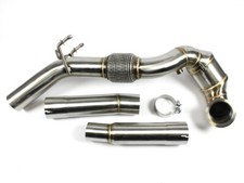 Downpipe Edelstahl 3er Set mit Katersatz für VW Golf 7 GTI, Skoda Octavia III RS