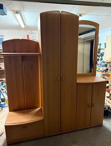 Massivholz garderobe mit - massivholz,