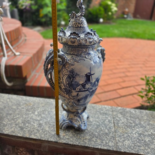 Große vase antik delvter - antik, blau