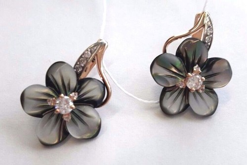 Rose gold ohrringe - rose,