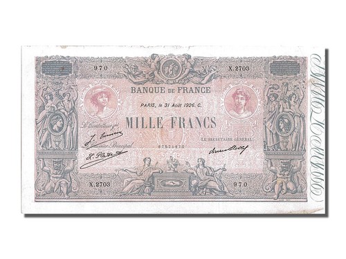 Geldschein frankreich 1000 - geldschein,, frankreich,