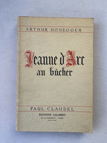 Noten honegger jeanne arc - noten.,