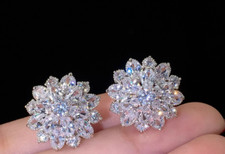 Ohrstecker Schneeflocke Silber