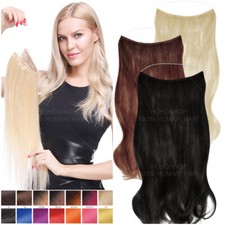 100% Remy Echthaar Stirnband Wire In Haar Extensions Haarverlängerung Haarteile