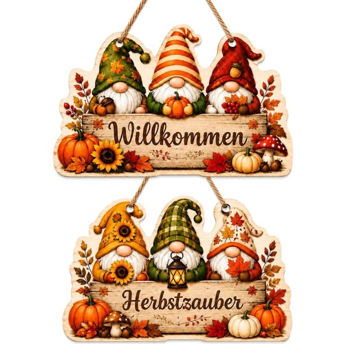 Herbstdeko holz anhänger - herbstdeko,