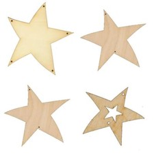 Sterne Holz filigran gesägt