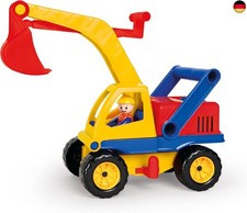 Lena 04151 Aktiv Bagger, ca. 35cm, mit beweglicher Spielfigur, Baustellen