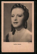 Ansichtskarte Schauspielerin Sybille Schmitz mit Schillerlocken 