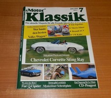 Motor Klassik 7/1991, Chevrolet Corvette Sting Ray, Morris Minor, Fiat Topolino