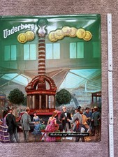 Blechschild Underberg auf Weltausstellungen, ca 40x50 cm, geprägt