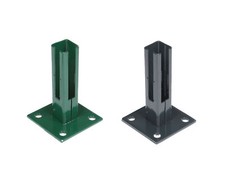 Bodenplatte, 100x100mm für 40x40 mm Pfosten, Stabmattenzaun Doppelstabmattenzaun