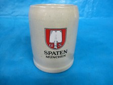 Steinzeug- Bierkrug,  GS, Spaten  München 0,25Liter,